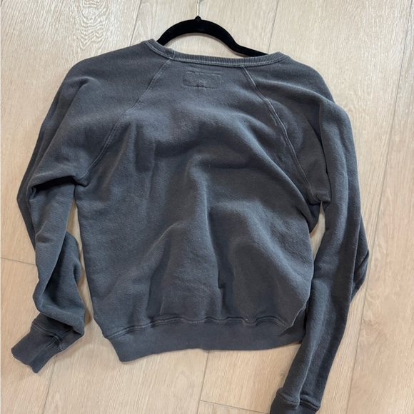 THE GREAT. Women’s Limited Edition Vote Embroidered Terry Charcoal Sweatshirt - Picture 4 of 4